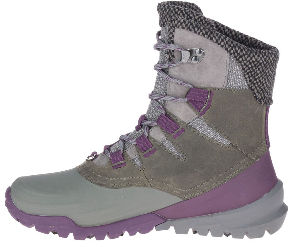 Kozaki Merrell Damskie Szare - Thermo Aurora 2 Mid Shell Waterproof - 165409-YZX